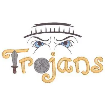 New Arrival Trojans Eyes Embroidery Design
