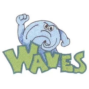 Order Now Waves Mascot Embroidery Design
