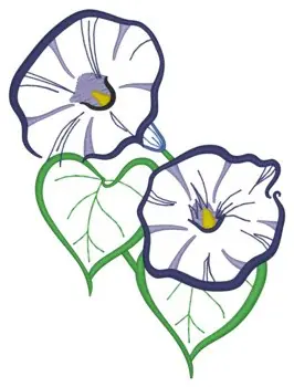 Morning Glory Outline Embroidery Design Weekend Sale