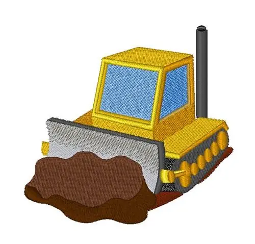 Fan Favorite Bulldozer Embroidery Design