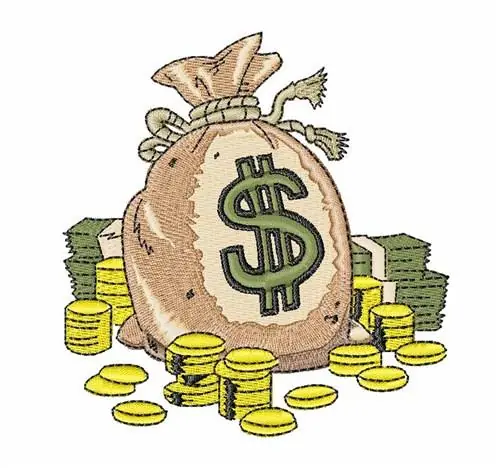Genuine Money Bag Embroidery Design