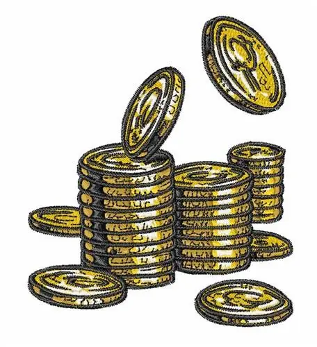 Gold Coins Embroidery Design Hot Picks