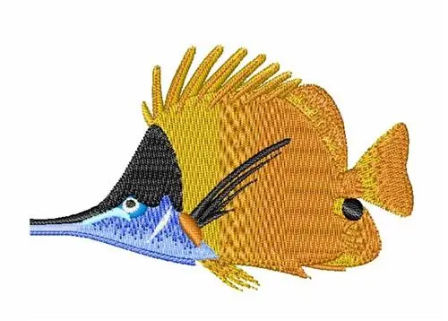 Authentic Golden Fish Embroidery Design