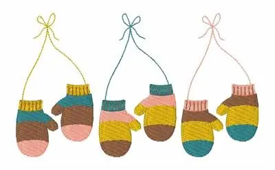 Exclusive Offer Knitted Mittens Embroidery Design