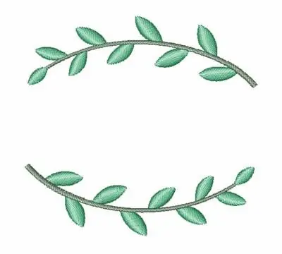 Plant Wreath Embroidery Design Handmade