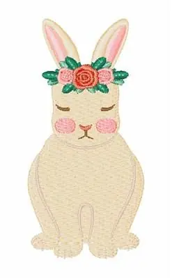 Floral Bunny Embroidery Design Get Yours