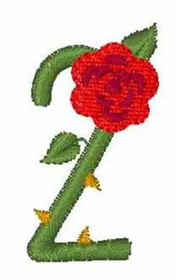 Rosebud Font 2 Embroidery Design Free Delivery