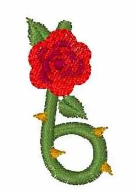 Money Back Guarantee Rosebud Font 6 Embroidery Design