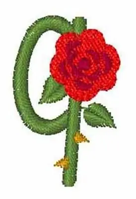 Buy Today Rosebud Font 9 Embroidery Design