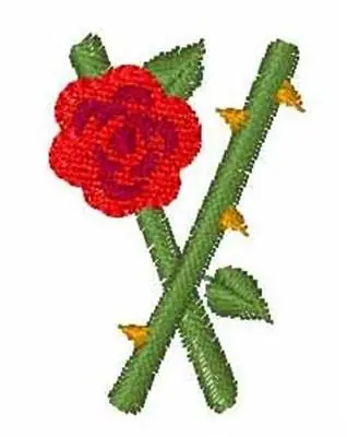 Rosebud Font X Embroidery Design Discount