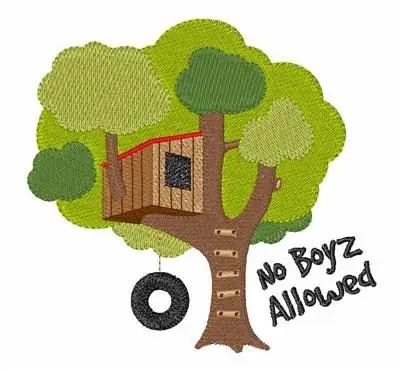 New Arrival No Boyz Allowed Embroidery Design