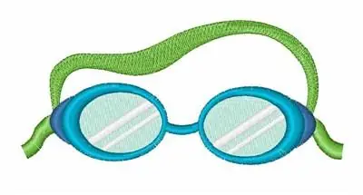 Swimming Goggles Embroidery Design Clearance