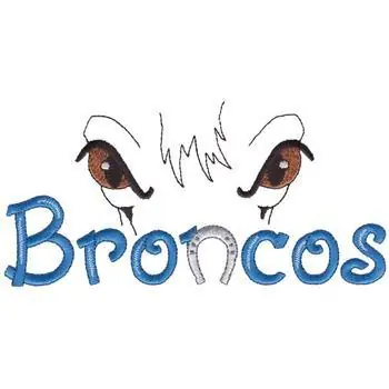 Premium Broncos Eyes Embroidery Design