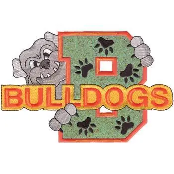 Bulldogs Applique B Embroidery Design Special Discount