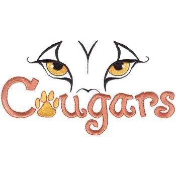 Cougars Eyes Embroidery Design Genuine