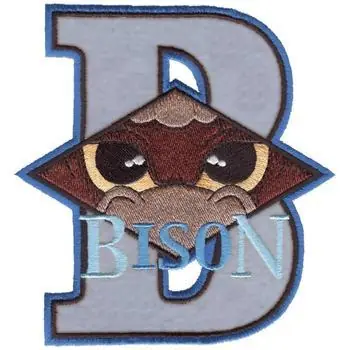 Bison B Applique Embroidery Design Big Sale