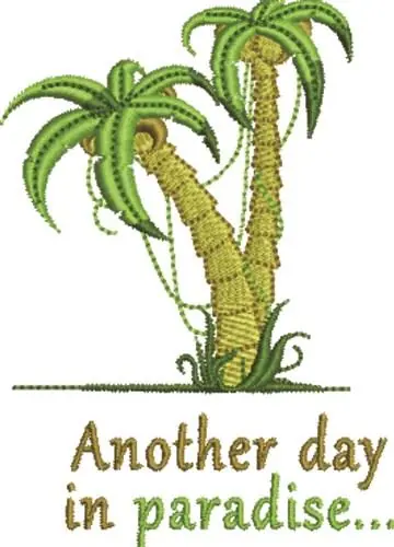 Day In Paradise Embroidery Design Final Sale