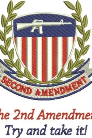 2nd Amendment Arm Bearing Constitution C Embroidery Design Free Shipping