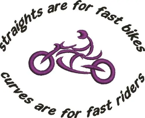 Must Have Abstract Motorcycle Fast Rider Embroidery Design