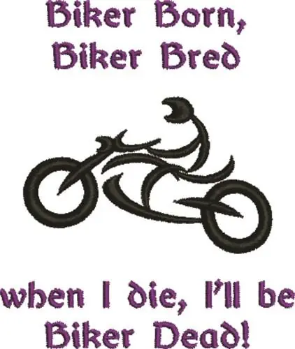 Original Abstract Motorcycle Biker Dead Embroidery Design