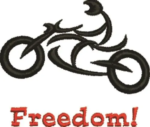 Abstract Motorcycle Biker Freedom! Embroidery Design Place Order
