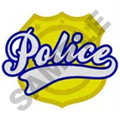 Police Badge Embroidery Design Sale
