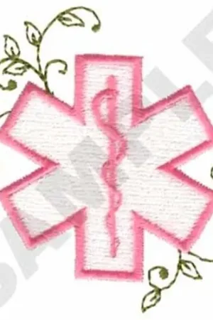 Best Seller Pink Star of Life Embroidery Design