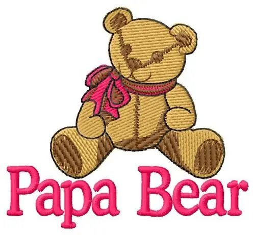 Hassle-Free Returns Papa Bear Embroidery Design