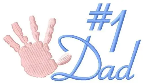 Affordable 1 Dad Embroidery Design