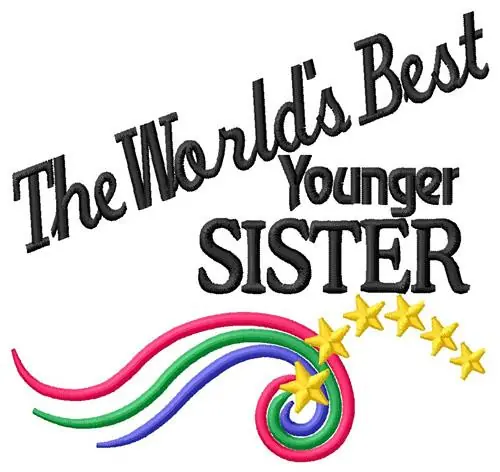 Younger Sister Embroidery Design Secure Checkout