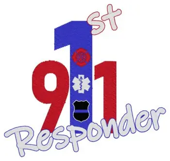 1st Responder Embroidery Design Order Now