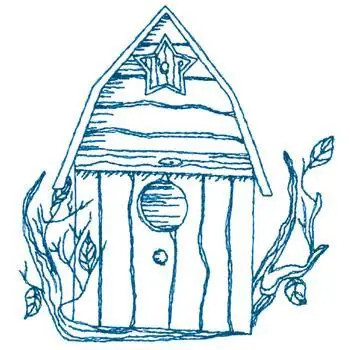 Birdhouse Embroidery Design Low Price