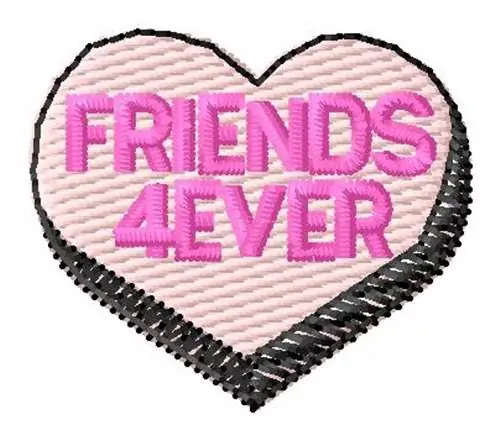 Authentic Friends 4 Ever Embroidery Design