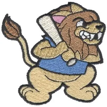 Baseball Lion Embroidery Design Wholesale