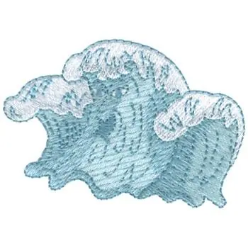 Angry Waves Embroidery Design Direct From Factory