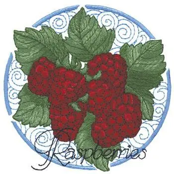 Brand New Raspberries Embroidery Design