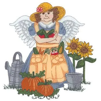 Budget Garden Angel Embroidery Design
