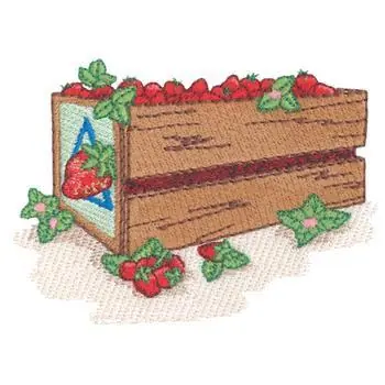 Best Choice Strawberry Crate Embroidery Design