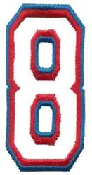 Athletic 8 Embroidery Design Trusted Brand