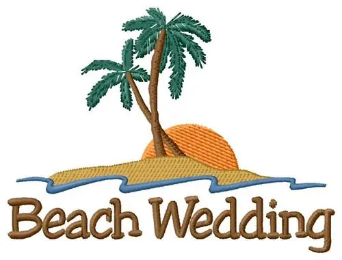 Beach Wedding Embroidery Design In Demand