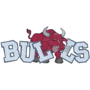 Bargain Bulls Mascot Embroidery Design