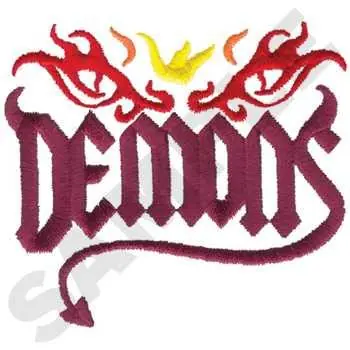 Authentic Demons Embroidery Design