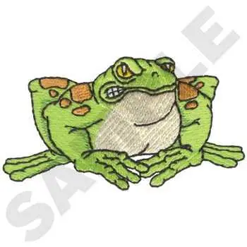 Angry Frog Embroidery Design Latest