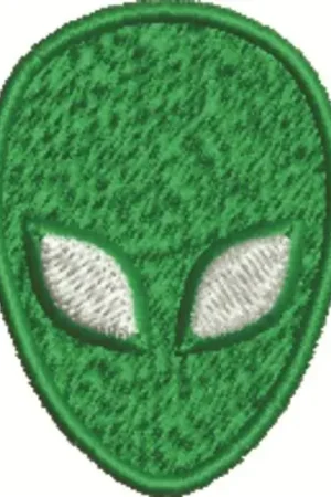 Alien Head Embroidery Design In Demand