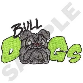 Bulldogs Embroidery Design Genuine