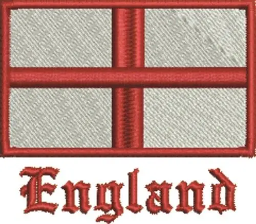 Affordable England Flag Embroidery Design