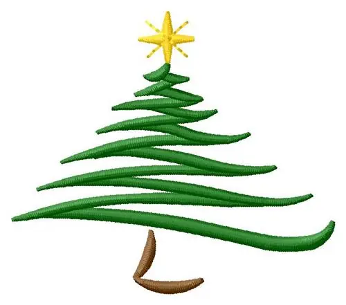 Worldwide Shipping Christmas Tree Embroidery Design
