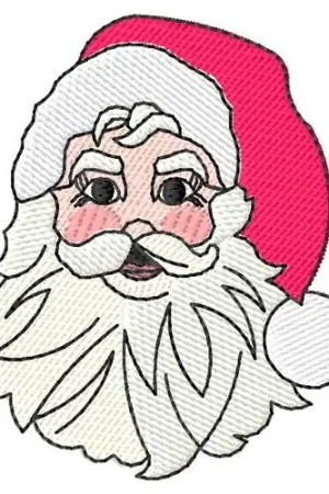 Worldwide Shipping Santa Face Embroidery Design