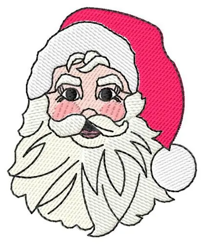 Worldwide Shipping Santa Face Embroidery Design