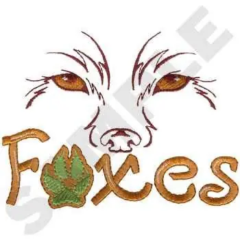 Best Choice Foxes Mascot Embroidery Design